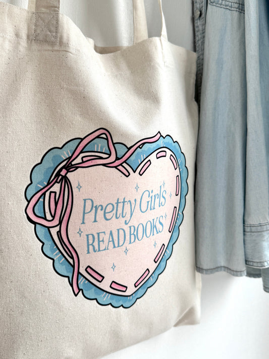 Tote-bag Tissus 100% Recyclé - Pretty Girls Read Books