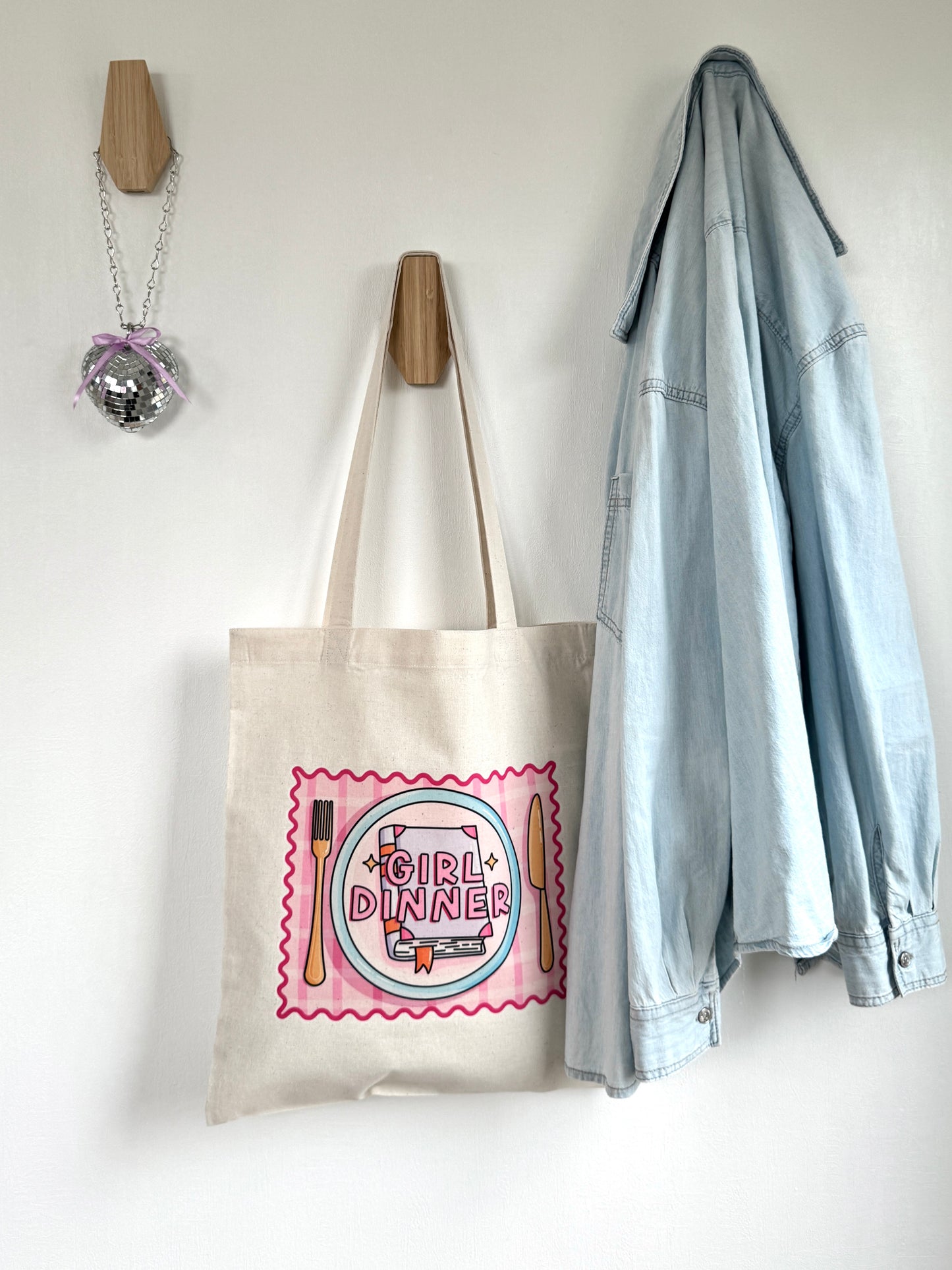 Tote-bag Tissus 100% Recyclé - Girl Dinner