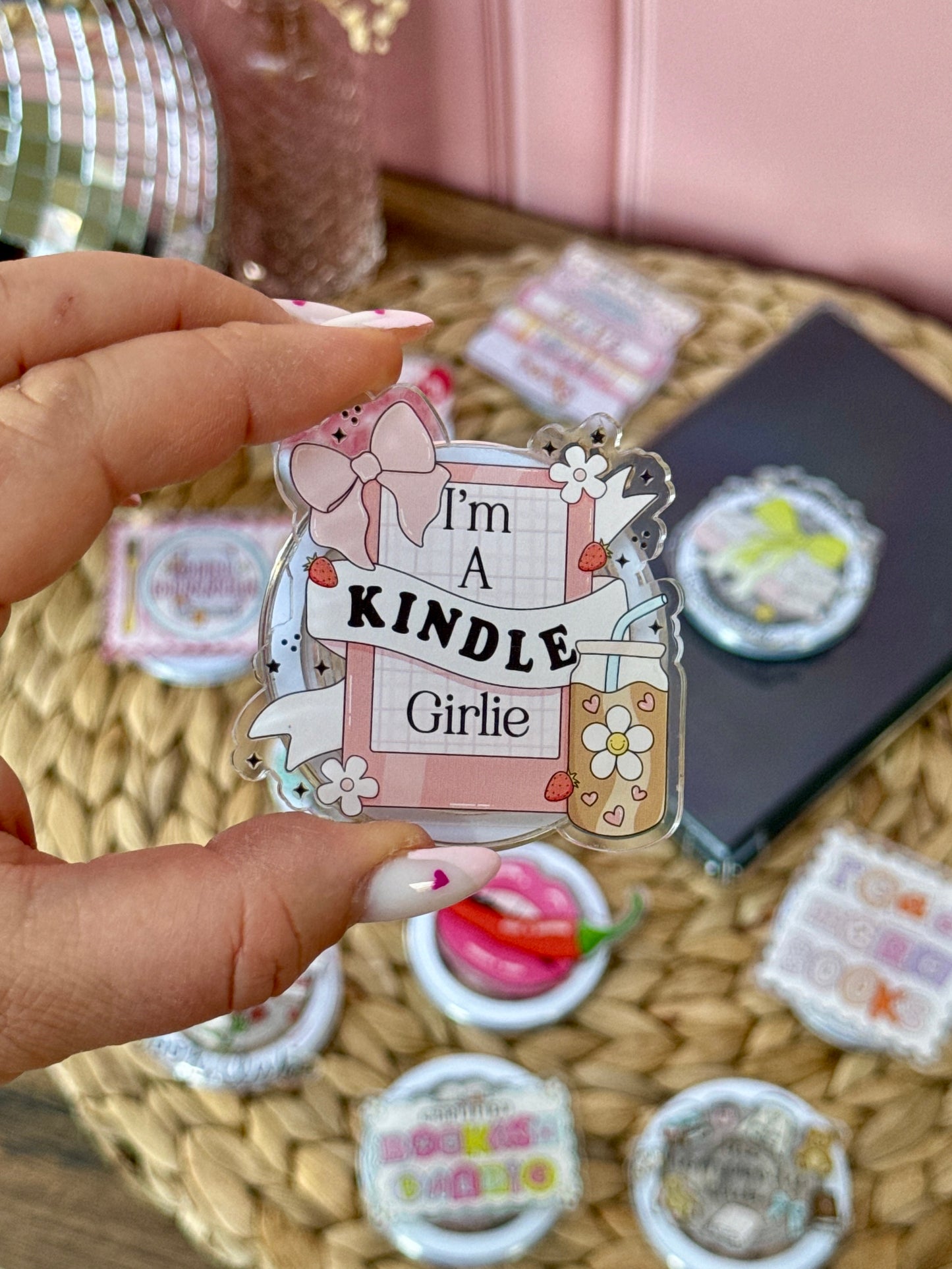 Grip Liseuse / Téléphone - Kindle Girlie