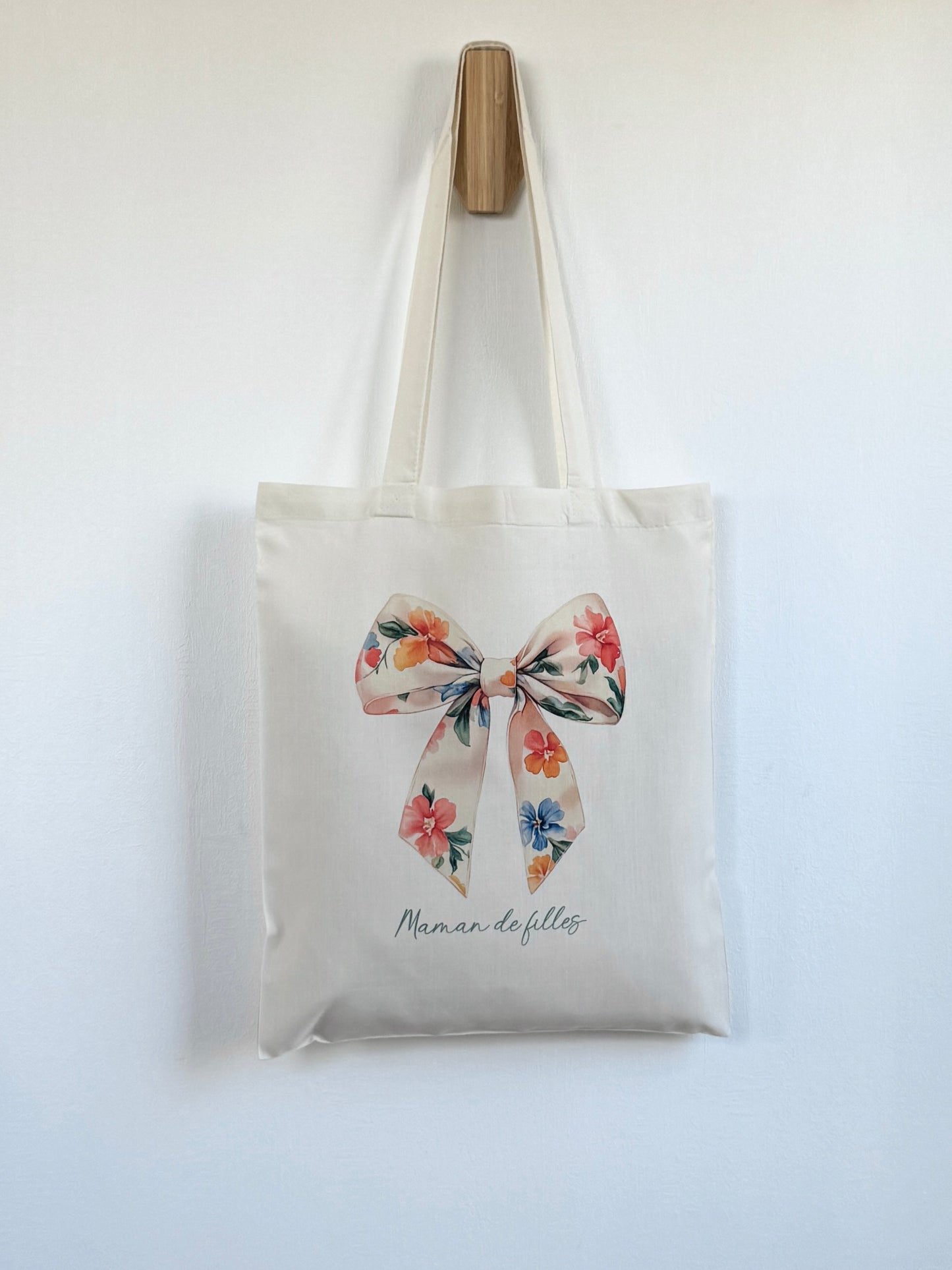 Tote-bag Tissus Recyclé - Cute Bow - Personnalisable