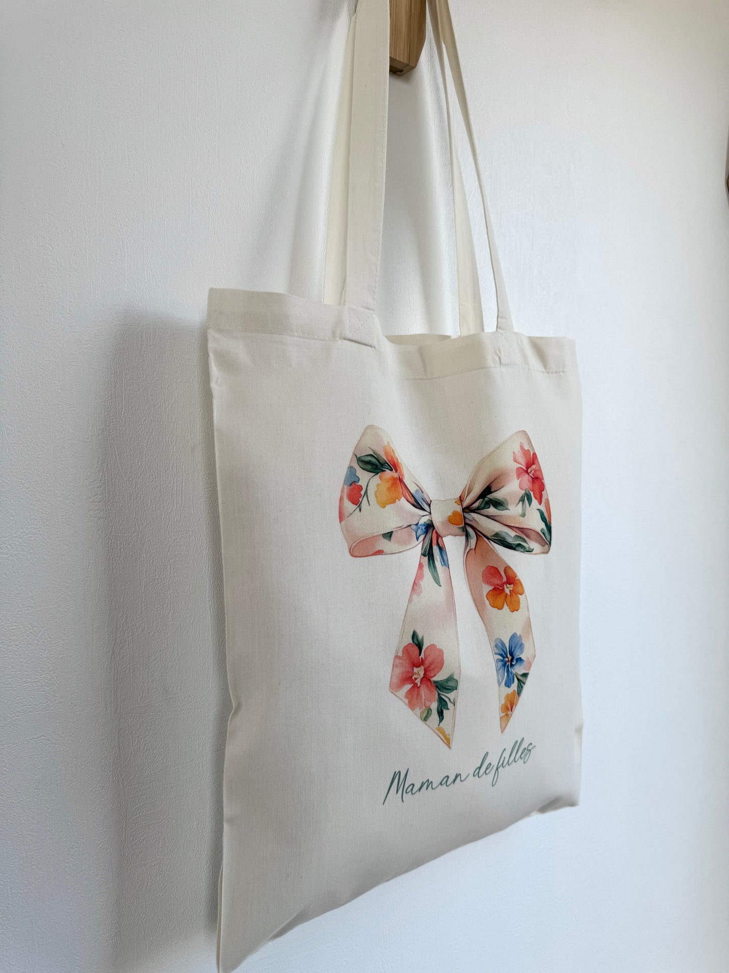 Tote-bag Tissus Recyclé - Cute Bow - Personnalisable