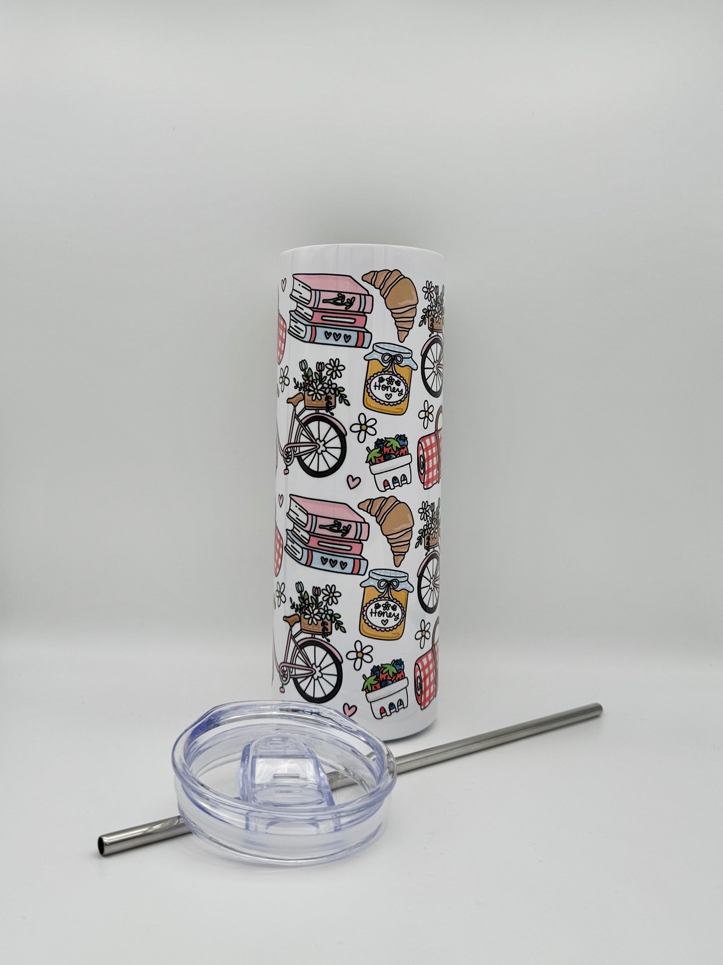 Mug Isotherme 591ml avec Couvercle et Paille - RDV pour un Pique-Nique