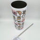 Mug Isotherme 591ml avec Couvercle et Paille - RDV pour un Pique-Nique