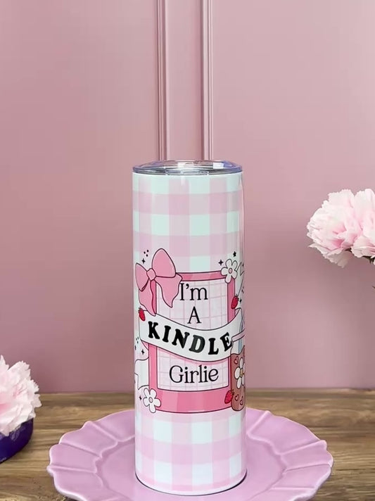 Mug Isotherme 591ml avec Couvercle et Paille - Kindle Girlie