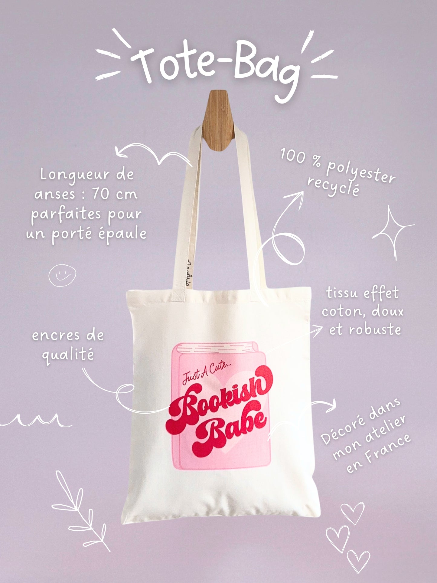 Tote-bag Tissus Recyclé - Bookish Babe