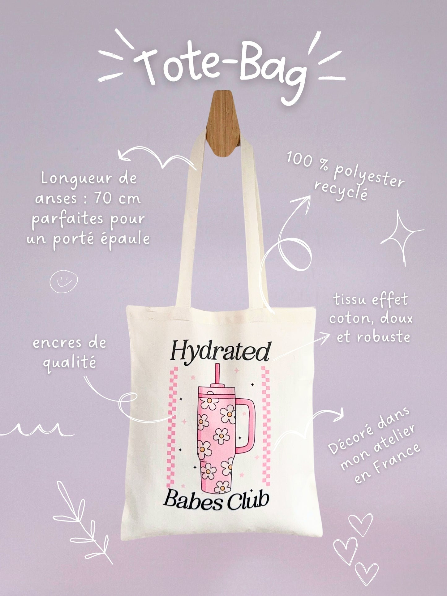 Tote-bag Tissus Recyclé - Girly Girl Tumbler